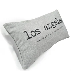 Los Angeles Gray Felt Coordinates Pillow 12x19