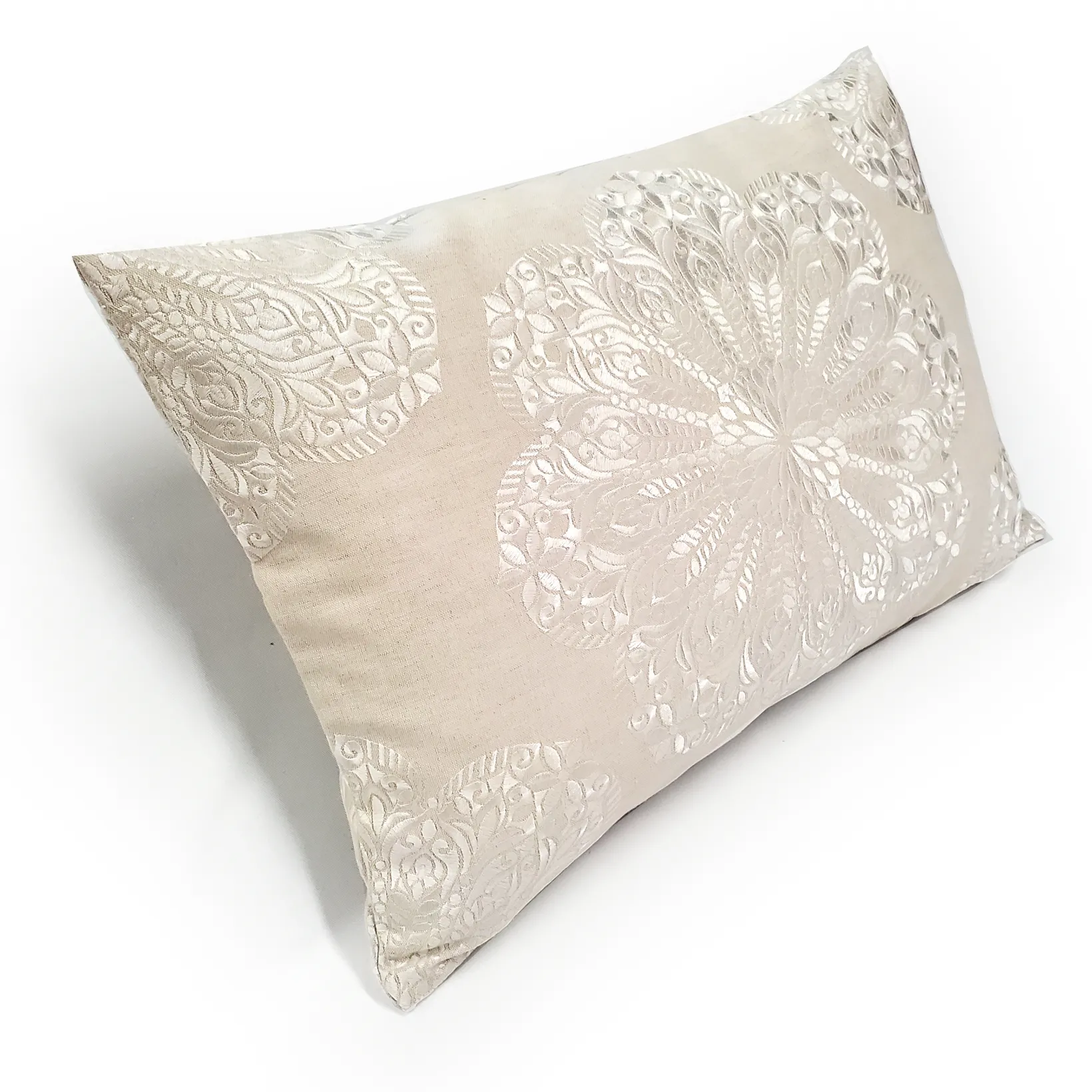 Mancini Medallion Embroidered Throw Pillows 16x24