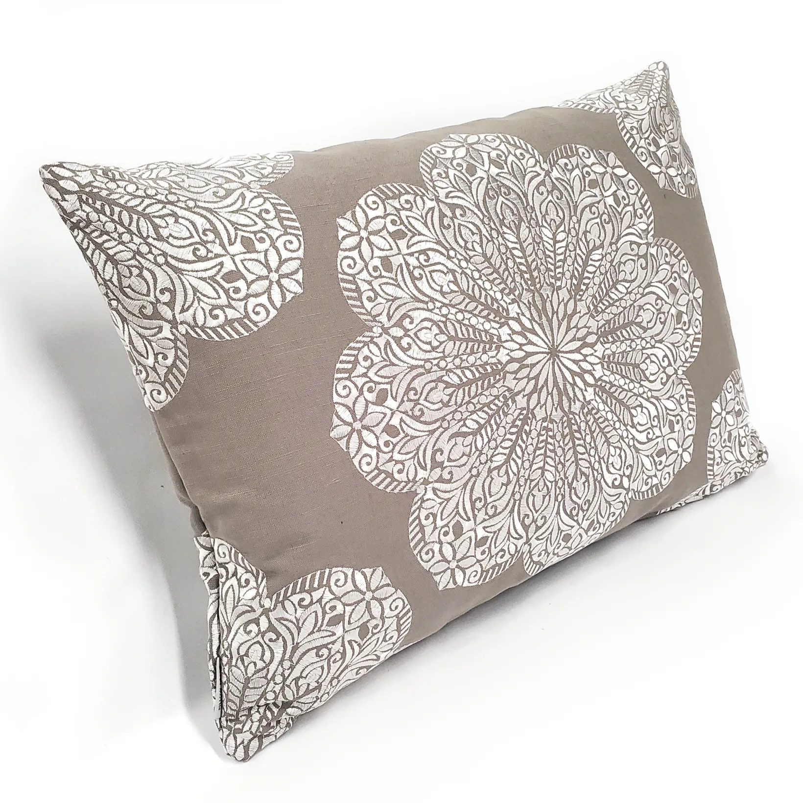 Mancini Medallion Embroidered Throw Pillows 16x24