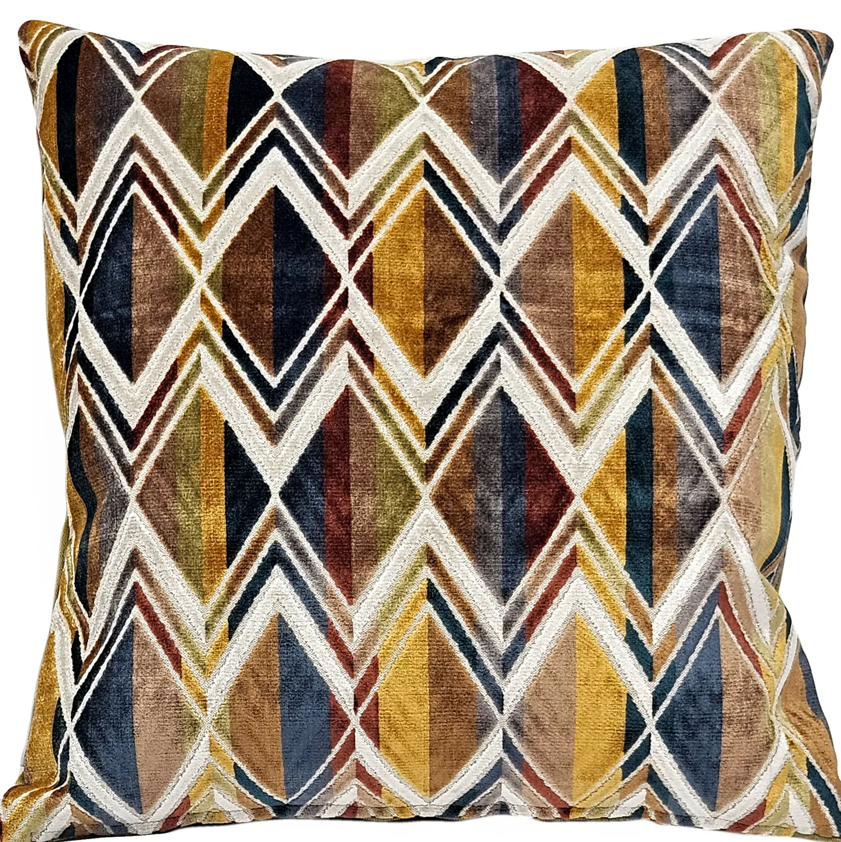 Marquis Chevron Multi-Jewel Velvet Throw Pillow 21x21