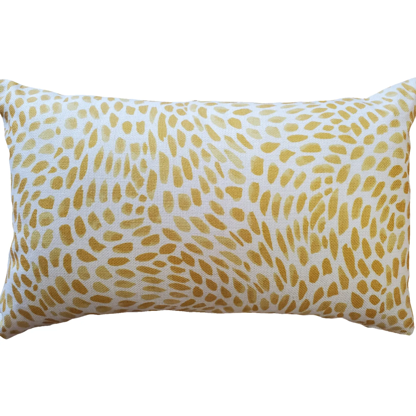 Matisse Dots Golden Yellow Throw Pillow 12x19