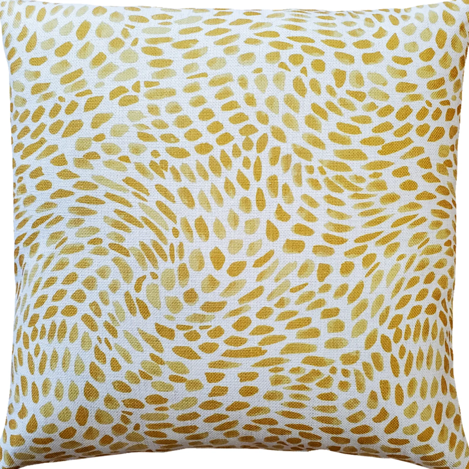 Matisse Dots Golden Yellow Throw Pillow 19x19