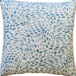 Matisse Dots Toile Blue Throw Pillow 19x19