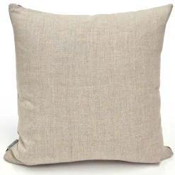 Mosaic Rabbit with Mushroom Throw Pillow
