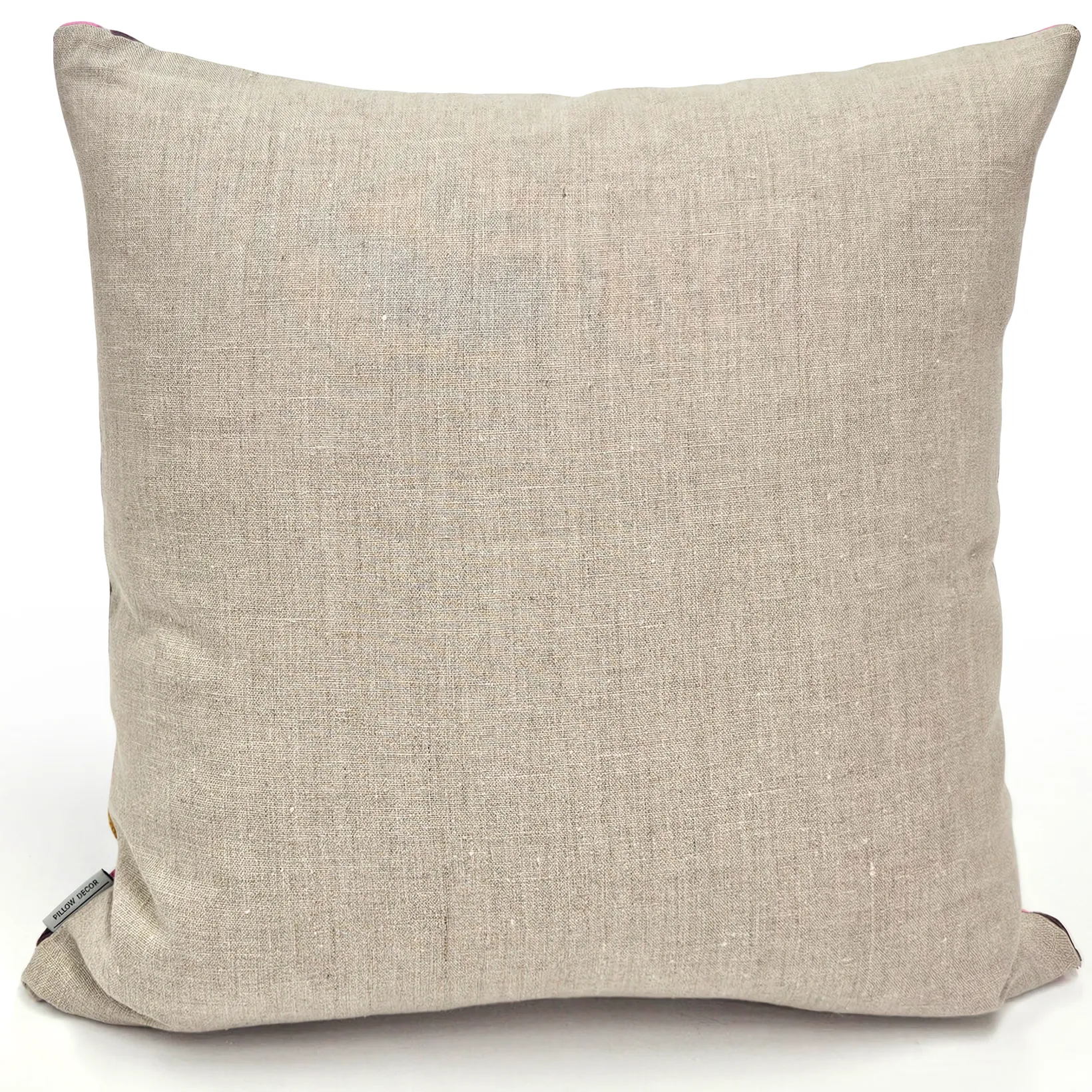 Mosaic Rabbit with Mushroom Throw Pillow
