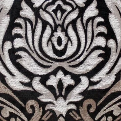 Palazzo Black 22x22 Throw Pillow