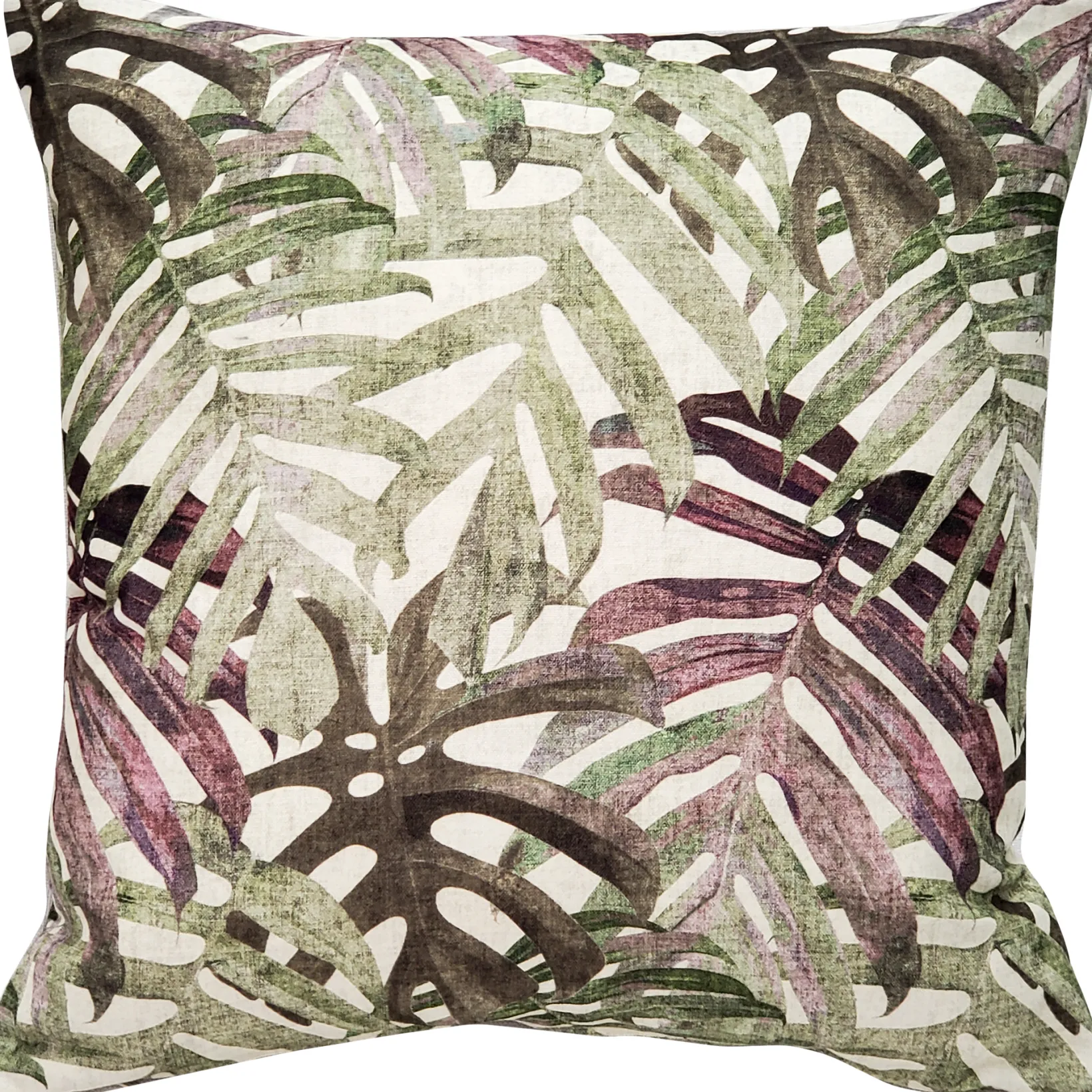 Pattaya Purple Palm Throw Pillow 20x20
