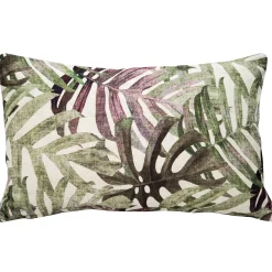 Pattaya Purple Palm Throw Pillow 12x20