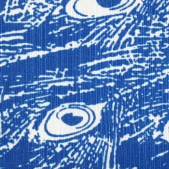 Peacock Blue Relief Throw Pillow 12x20