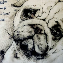 Pug 17x17 Dog Pillow