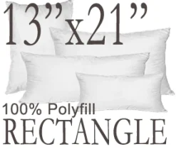 Rectangular 13"x21" Polyfill Pillow Insert
