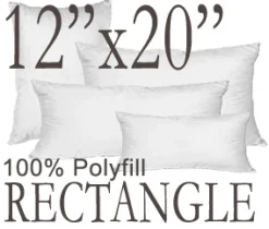 Rectangular 12"x20" Polyfill Pillow Insert