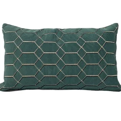 Romo Pendant Teal Throw Pillow 12x20