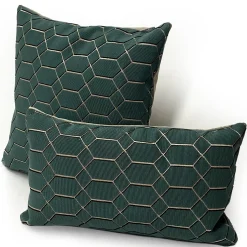 Romo Pendant Teal Throw Pillow 12x20