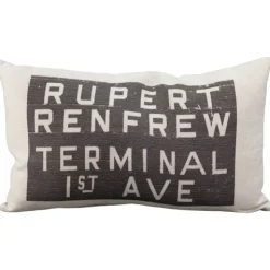 Rupert Bus Scroll Throw Pillow