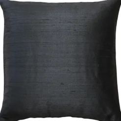 Sankara Black Silk Throw Pillow 16x16