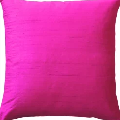 Sankara Fuchsia Pink Silk Throw Pillow 20x20