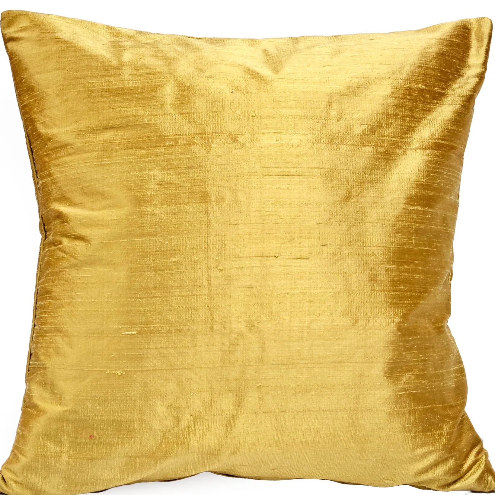 Sankara Goldenrod Silk Throw Pillow 16x16