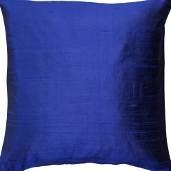 Sankara Ink Blue Silk Throw Pillow 16x16