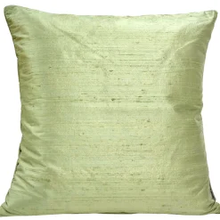 Sankara Laurel Mint Silk Throw Pillow 16x16
