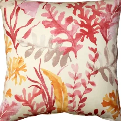 Sea Garden Pink Throw Pillow 20X20