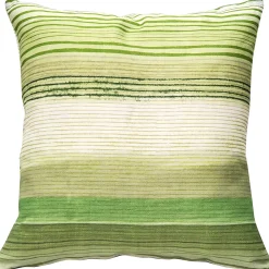Sedona Stripes Green Throw Pillow 17x17