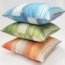 Sedona Stripes Orange Throw Pillow 17x17