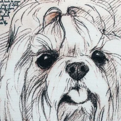 Shih Tzu Top Knot Dog Pillow 17x17
