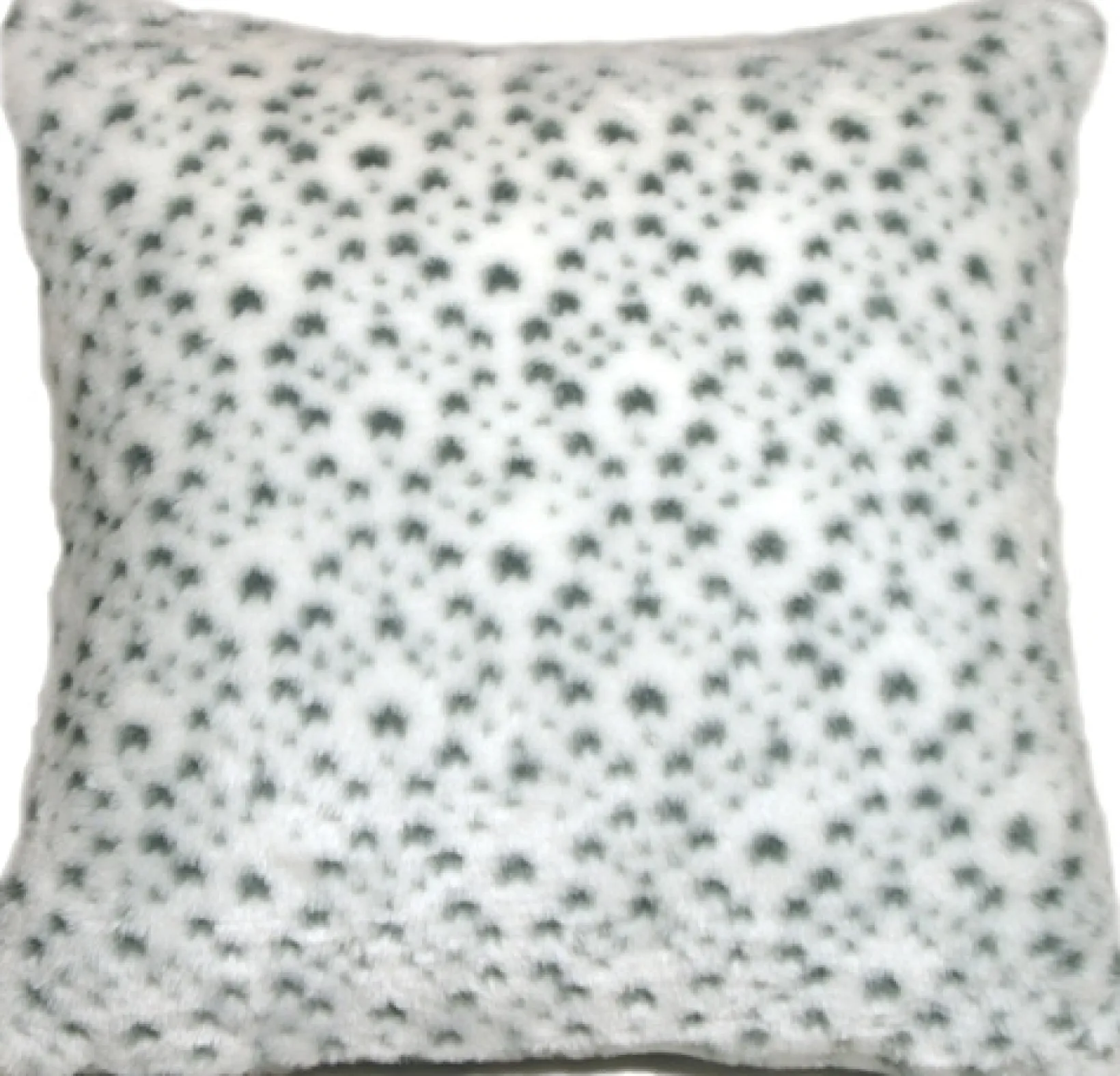Snow Leopard Faux Fur 20x20 Throw Pillow