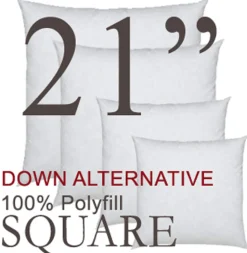Square 21"x21" Synthetic Down Alternative Pillow Insert