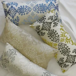 Sumatra Fountain Embroidered Silk Decorative Throw Pillow 12x24