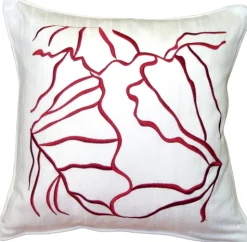Summer Breeze Red 20x20 Throw Pillow