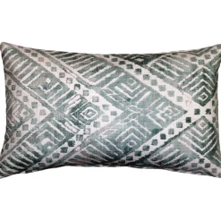 Tangga Blue Throw Pillow 12X20