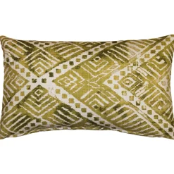 Tangga Green Throw Pillow 12X20