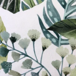 Thai Garden Green Leaf Throw Pillow 12x20
