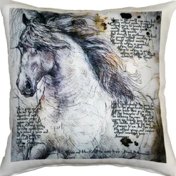 The Love of Horses Stallion 17x17 Throw Pillow