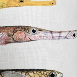 Three Fish Throw Pillow 12x19