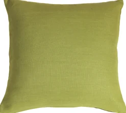 Tuscany Linen Apple Green Throw Pillow 20x20