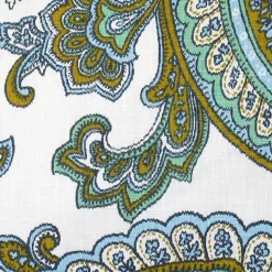 Tuscany Linen Forest Paisley Throw Pillow 22x22