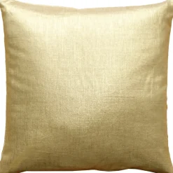 Tuscany Linen Gold Metallic 20x20 Throw Pillow