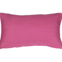 Tuscany Linen Orchid Pink Throw Pillow 12x19