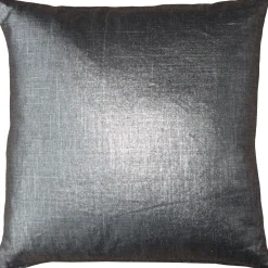 Tuscany Linen Platinum Metallic 20x20 Throw Pillow