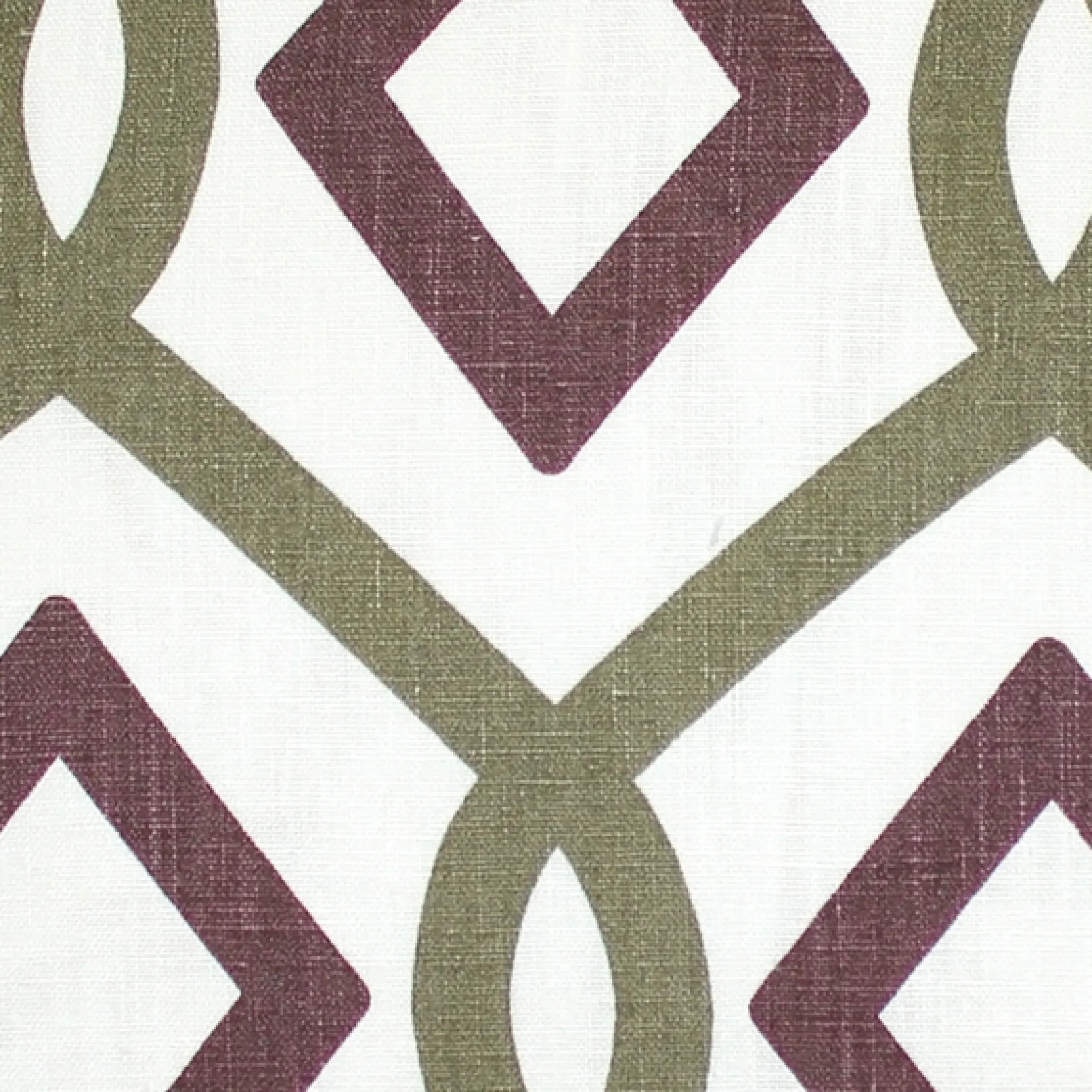 Tuscany Linen Sage Diamond Chain Throw Pillow 17X17