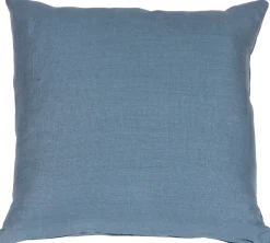 Tuscany Linen Wedgewood Blue Throw Pillow 20x20
