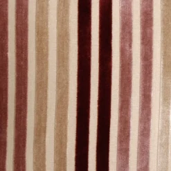 Velvet Multi Stripes Mauve 20x20 Throw Pillow
