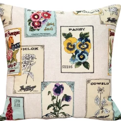 Vintage Seed Packet 20x20 Throw Pillow