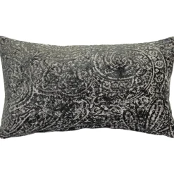Visconti Gray Chenille Throw Pillow 12x20