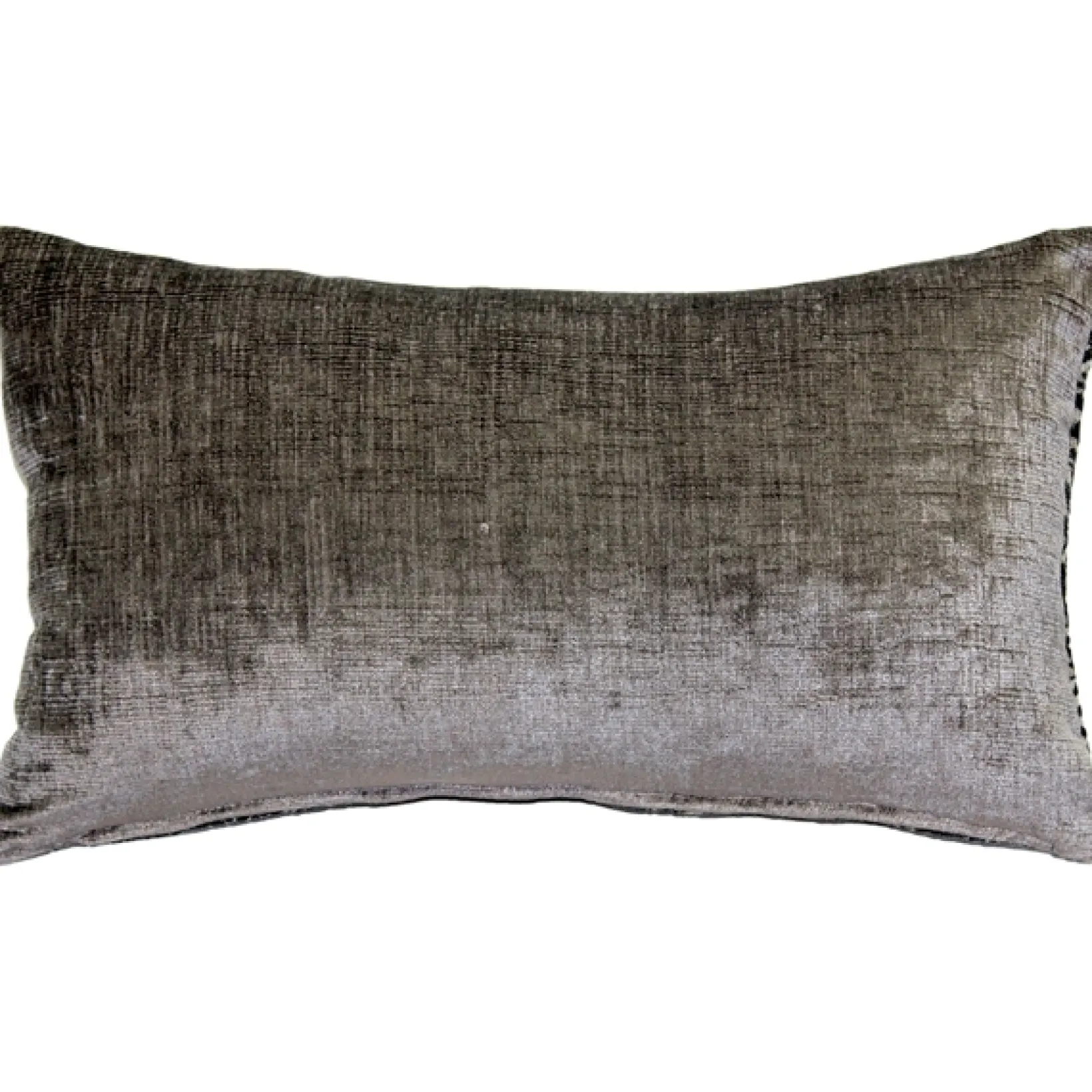 Visconti Gray Chenille Throw Pillow 12x20