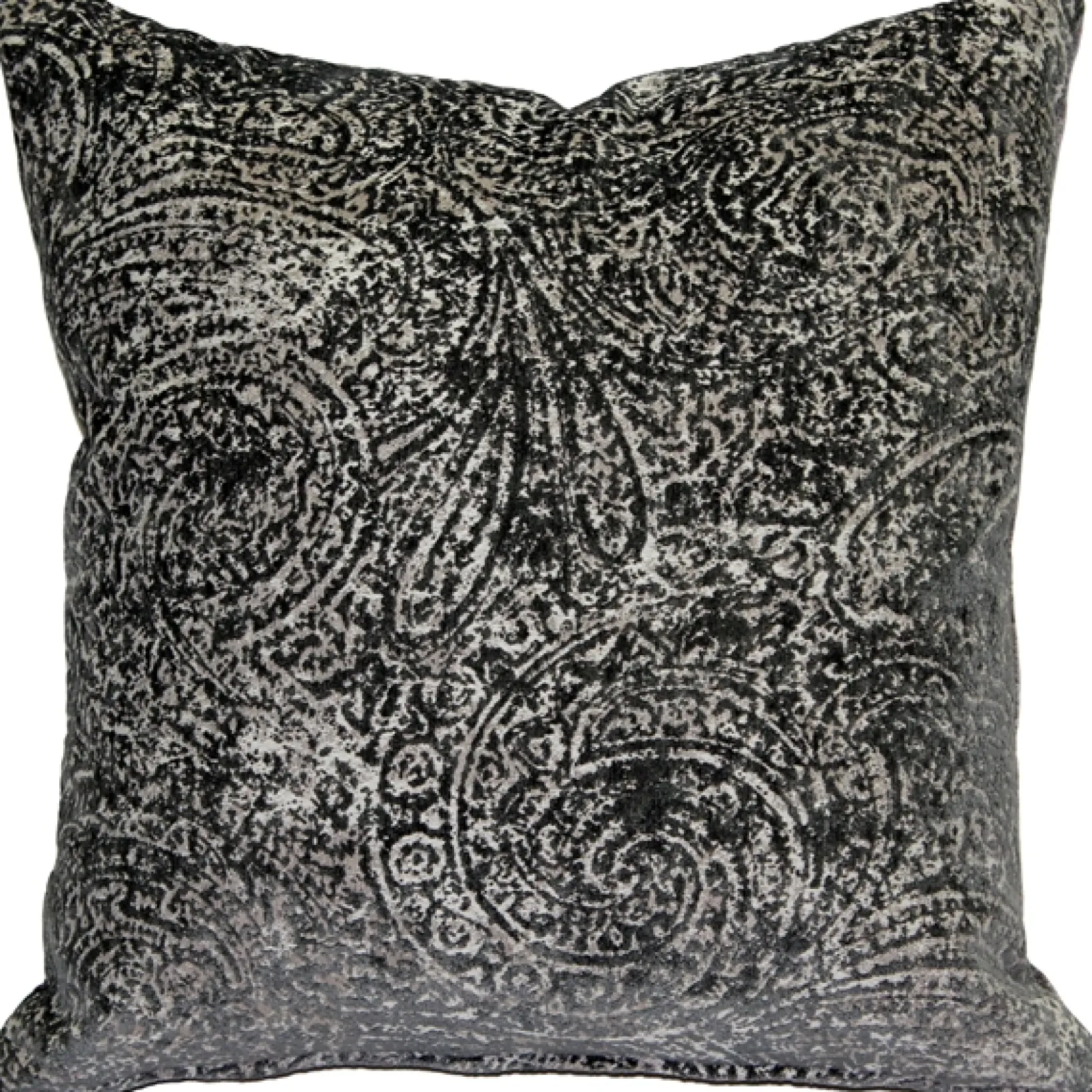 Visconti Gray Chenille Throw Pillow 17x17