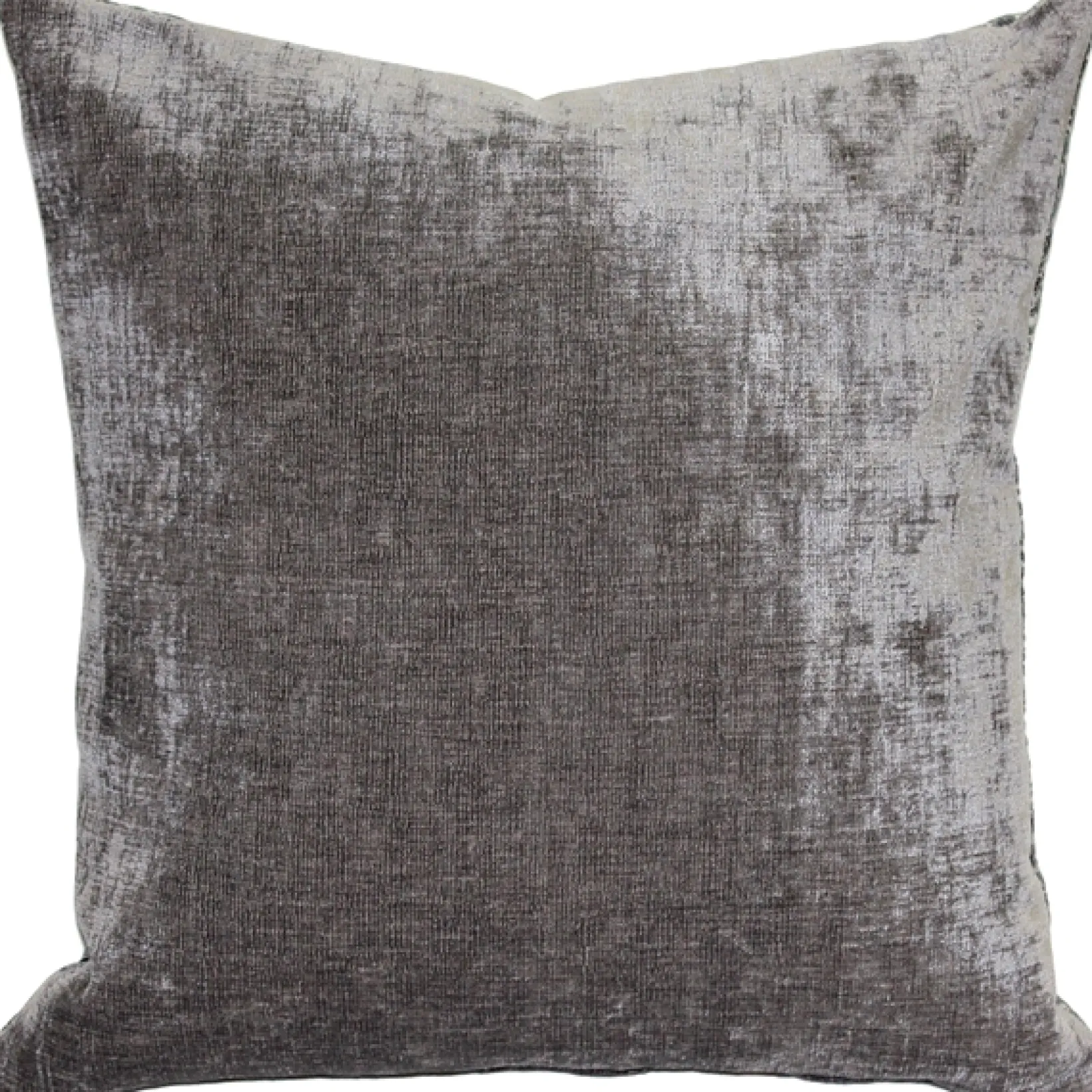 Visconti Gray Chenille Throw Pillow 17x17